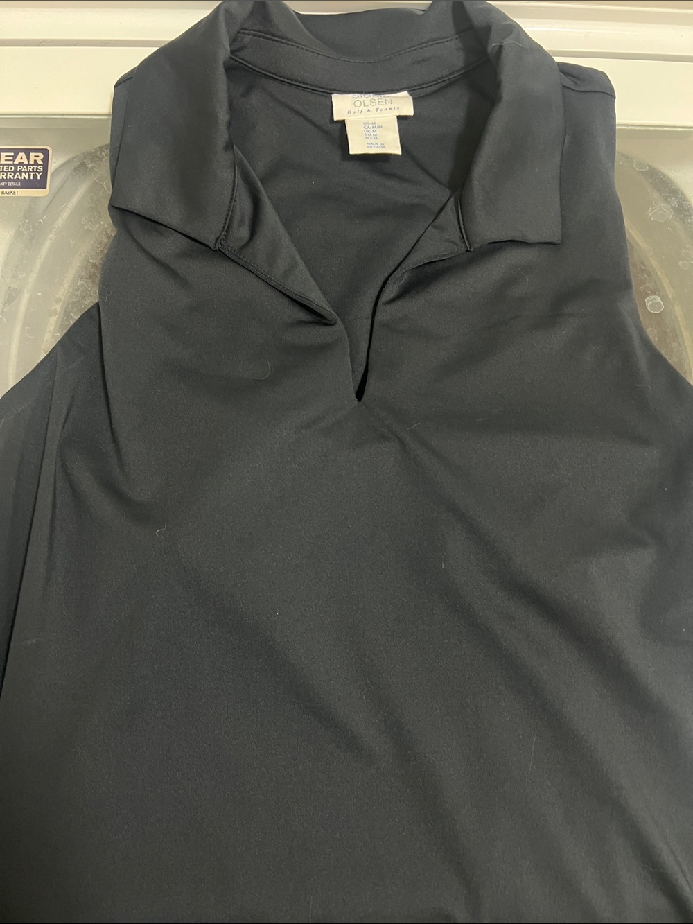 Sigrid Olsen Golf & Tennis dark navy Polo-Style tank Top - Picture 1 of 8